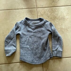 Okie Dokie Blue Long Sleeve Tee Soft Crew Neck